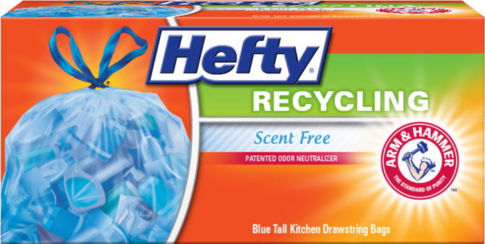 Hefty Clear and Blue Recycling Bags