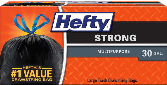 Hefty Strong Drawstring Large Trash Bags