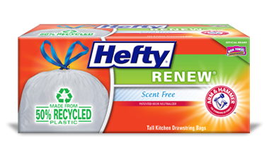 Plastic Trash Bags For The Kitchen Home Hefty Hefty Renew Recycled Trash Bags