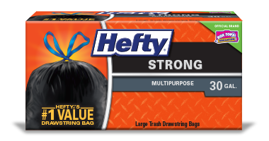 Hefty Strong Large Black Trash Bag