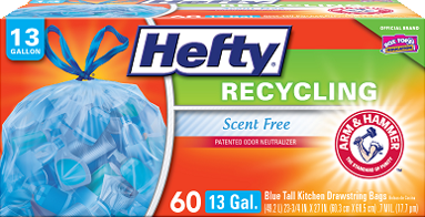 Clear Blue Recycling Bags Hefty Clear Blue Recycling Bags