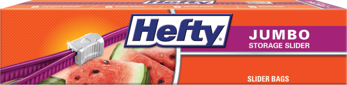Hefty Jumbo Storage Slider Bags