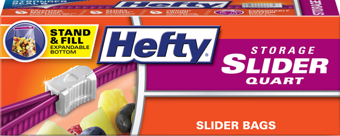 Hefty Slider Jumbo Storage Bags 25 Gallon Size 10 Count  Walmartcom