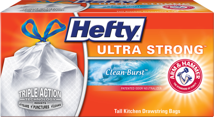Ultra Strong Drawstring Kitchen Trash Bags Clean Burst