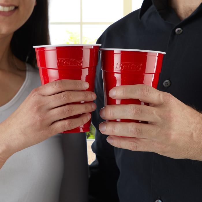 Solo 18oz Squared Plastic Cups, Red, 30ct 