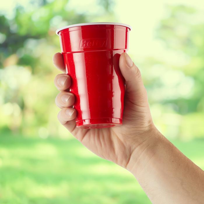 Red Plastic Cups, 16oz, 50ct