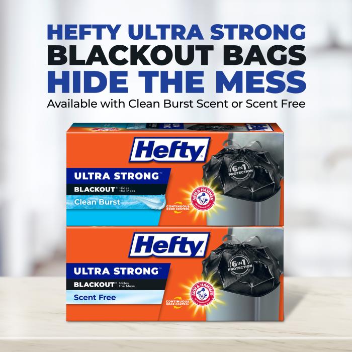 Hefty Ultra Strong Tall Kitchen Trash Bags Unscented (Pack of 4