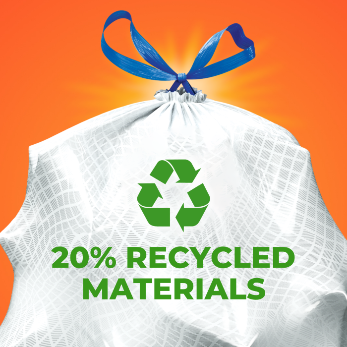 Hefty Renew 20 Percent Recycled Materials