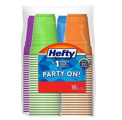 Hefty Party On Assorted Color Party Cups Packaging