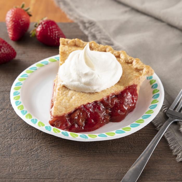 Hefty Compostable Printed Paper Small Plate with Cherry Pie