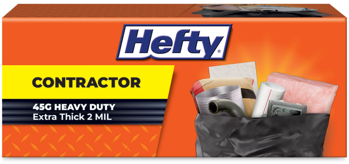 Hefty 45-Gallon Contractor Bags, 20-Count