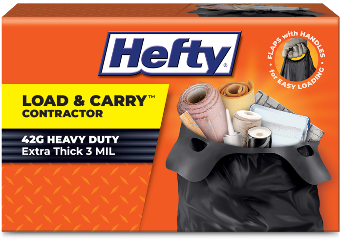 Hefty 45-Gallon Contractor Bags, 20-Count