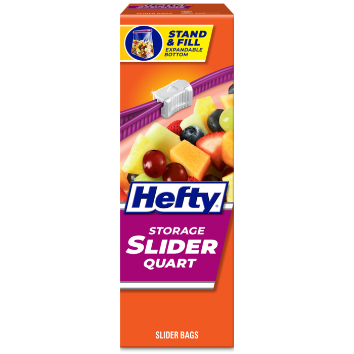 Hefty Slider Freezer Bags, Quart, 74 Count, Size: One Size