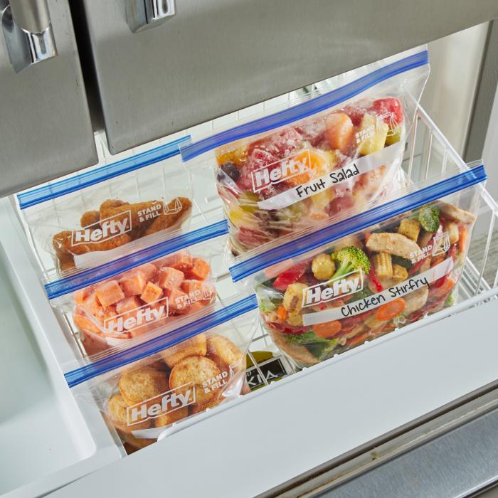 Hefty Press to Close Plastic Bags for Food Storage, XL Sandwich