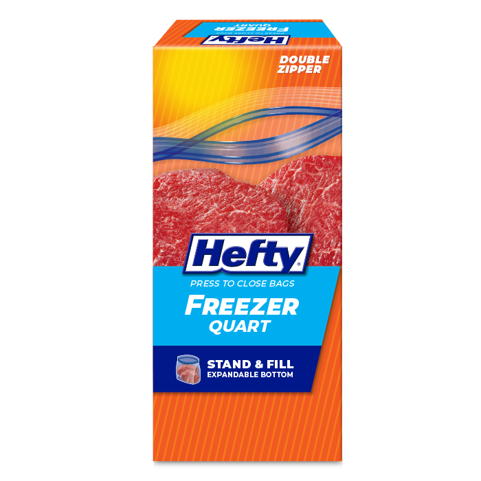 Hefty Press to Close Freezer Bags