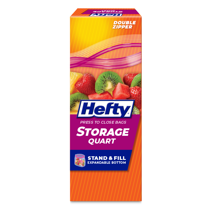 Hefty Press to Close Storage Bags