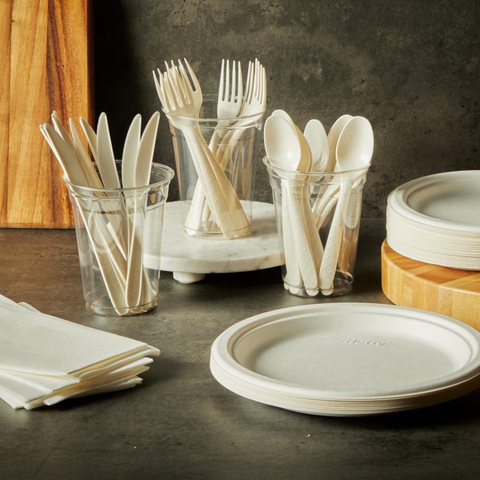 Hefty ECOSAVE Cutlery in small cups