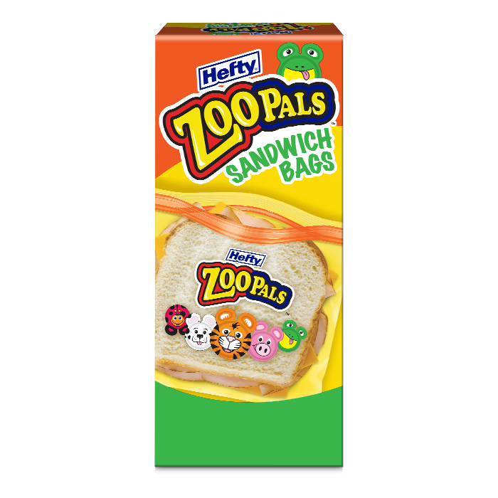 Hefty Zoo Pals Sandwich Bags Package