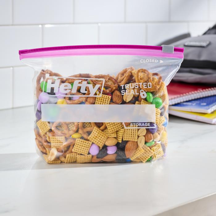 trail mix in storage bag