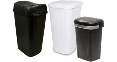 Hefty 13.5-Gallons White Plastic Kitchen Trash Can with Lid Indoor in the Trash  Cans department at